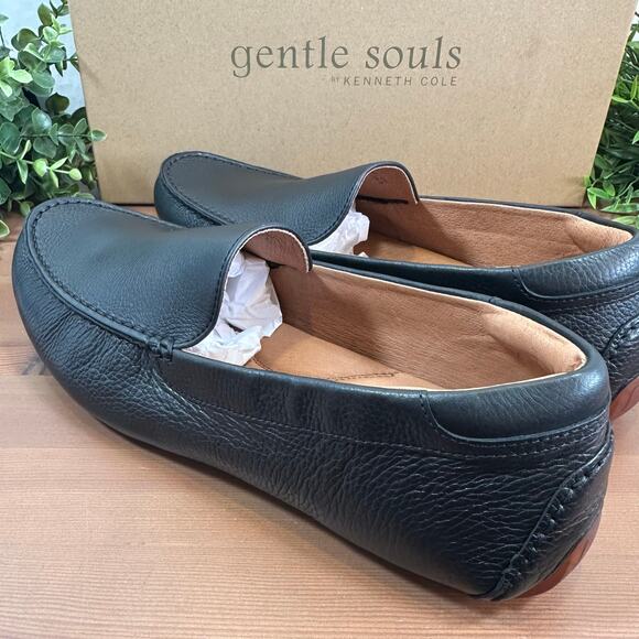 Gentle Souls by Kenneth Cole Men's Nyle Black Driver Loafers Size 9.5 - Picture 4 of 10